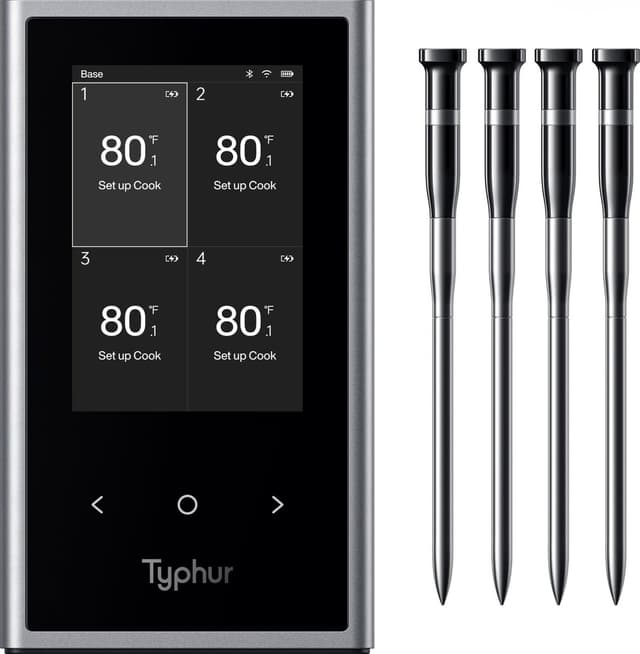 Typhur Sync Quad draadloze BBQ thermometer met 4 probes